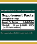 Nature'S Bounty Vitamin D 2000 Iu Softgels