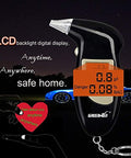 Greenwon Battery Powered Breathalyzer Keychain Digital Alcohol Tester Detector Breath Analyzer Audible Alert Portable With Lcd Display And Mouthpiece Personal Use G/Black '