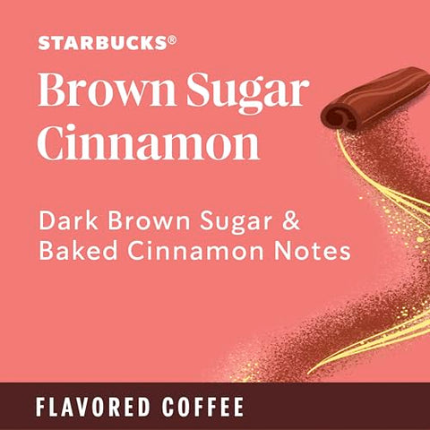 Starbucks K-Cup Coffee Pods, Flavored Hot or Iced Coffee, Brown Sugar Cinnamon, 10 Keurig Pods