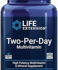 Life Extension Two-Per-Day High Potency Multi-Vitamin & Mineral Supplement - Vitamins, Minerals, Plant Extracts, Quercetin, 5-Mthf Folate & More - Gluten-- Non-Gmo - 120 Tablets