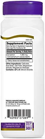 21St Century Cinnamon 500Mg 120 Vegicaps