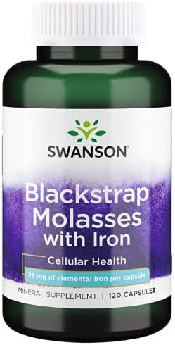 Swanson Energy Bundle: Blacktrap Molasses - Vitamin B12 - Pqq Pyrroloquinoline Quinone - Rhodiola Ashwagandha Ginseng