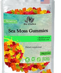 Bio Vitalica Sea Moss Gummies Irish Sea Moss Raw Organic Bladderwrack Burdock Root. Contains Sea Moss Gel And Powder. Superfoods For Vegan Keto And Dr Sebi Diet. Immune Boosting (1 Original)