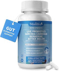 Mulittea Digestive Gut Health Supplement With Probiotics Akkermansia Berberinegarcinia Cambogiabitter Melon60 Vegan Capsules