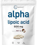 Micro Ingredients Alpha Lipoic Acid 600Mg With Mct Oil 300 Softgels Ala Supplement For Liver Antioxidants Nerve Cardiovascular Health Support Non-Gmo Gluten-Free Soy-Free
