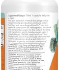 NOW Foods Supplements Iron 18 mg NonConstipating* Essential Mineral 120 Veg Capsules