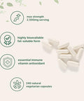 Micro Ingredients Liposomal Vitamin C 2500Mg 240 Veggie Capsules Highly Bioavailable Fat Soluble Form Immune Support & Antioxidant Supplement Liposomal Delivery For Superior Absorption Non-Gmo Gluten Free