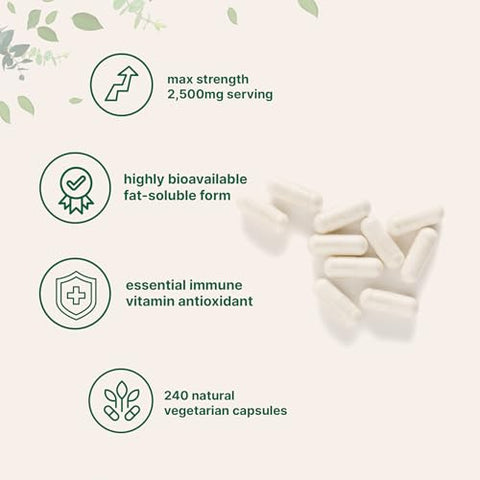 Micro Ingredients Liposomal Vitamin C 2500Mg 240 Veggie Capsules Highly Bioavailable Fat Soluble Form Immune Support & Antioxidant Supplement Liposomal Delivery For Superior Absorption Non-Gmo Gluten Free