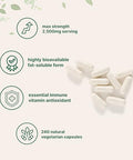 Micro Ingredients Liposomal Vitamin C 2500Mg 240 Veggie Capsules Highly Bioavailable Fat Soluble Form Immune Support & Antioxidant Supplement Liposomal Delivery For Superior Absorption Non-Gmo Gluten Free