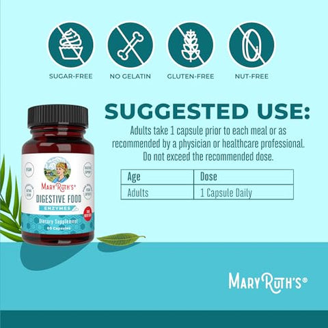 Maryruth'S Maryruth Organics Digestive Enzymes Up To 2 Month Supply Vegan Digestive Health Aid And Gut Health Enzyme Complex Over 12 Enzymes Vitamins B6 & B12