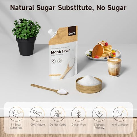 SPICEEL Value 3-Pack: Monk Fruit Allulose Blend Sugar Substitute | 3 x 1lb Bags | No Erythritol, Zero Net Carbs, Keto & Vegan Friendly | Perfect for Coffee, Baking & Cooking