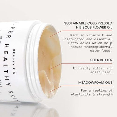 Beauty Pie Super Healthy Skin Deluxe Body Cr me Rich Hydration Body Butter with Cold-Pressed Hibiscus Oil, Hyaluronic Acid & Vitamin E 8.45oz Nourishing Body Moisturizer for Dry & Mature Skin