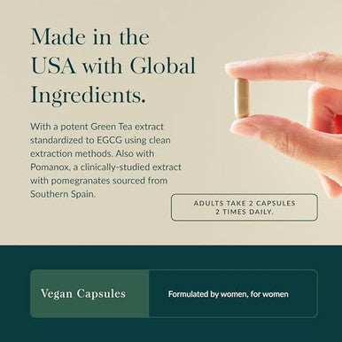 Gaia Herbs Infinity Glow Women'S Skin Support Supplement Skin Care For Women With Green Tea Egcg Reishi Mushroom Pomanox Pomegranate & Spearmint 120 Vegan Capsules (30Day Supply)