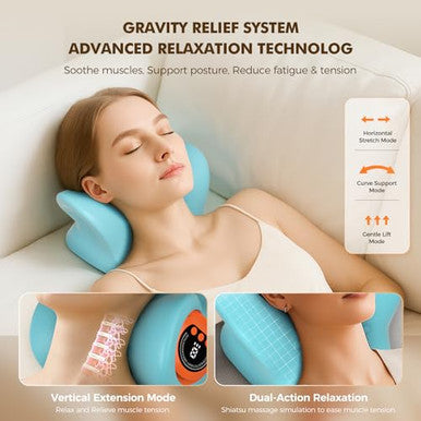 Harrflow Neck Massager 2026 New Upgrade 3 In 1 Portable Massager With Heat &Comfortable Stretching ' adjustable Intensity For Neck & Shoulder Relaxation At Home Office Travel