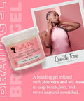 Camille Rose Mint Condition Braid GelWith Aloe And Sea MossFor MoistureShineAnd Curly To Coily Hair Types12 Oz