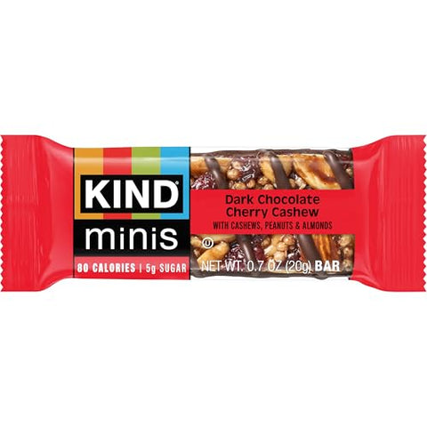 KIND Bar Minis Variety Pack Dark Chocolate Nuts and Sea Salt Caramel Almond Sea Salt Dark Chocolate Cherry Cashew Healthy Snacks Gluten Low Calorie Snacks Low Sugar 30 Count