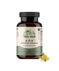 TERRA ORIGIN ADK Essential Vitamin Supplement 60 Liquid Capsules High Potency Vitamin A D 5000 IU K1 and K2 Non GMO Gluten Free Vegan Made in USA