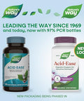 Nature'S Way Acid Ease Digestive Support Supplement For Sensitive Stomachs Marshmallow Root Extract Slippery Elm Bark Digestive Enzymes 180 Vegan Capsules (Packaging May Vary)