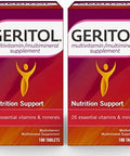 Geritol Multivitamin Nutritional Support Tablets Balance Of 26 Essential Vitamins And Minerals 100Count Bottles (Pack Of 2)
