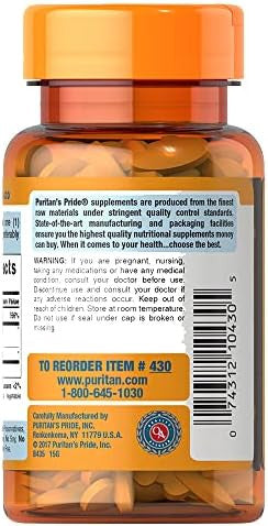 Puritan'S Pride Vitamin B-2 100 Mg Tablets 100 Count