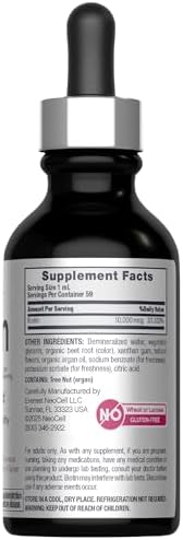 Neocell Biotin Liquid Drops 10000Mcg 2 Fl Oz Fast Acting Supplement Berry Flavor Hair Skin and Nails