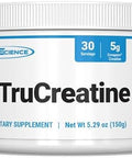 Pescience Trucreatine Creatine Monohydrate Powder Micronized Creapure Creatine For Women & Men Supports Muscle Growth Strength & Recovery Cognition 30 Servings Unflavored