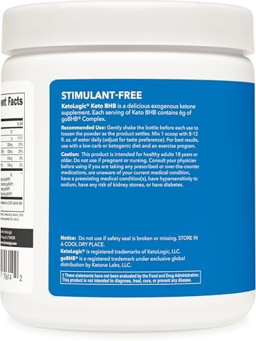 Ketologic Keto Bhb (Patriot Pop Flavor) 30 Servings Exogenous Ketone Supplement With Gobhb Betahydroxybutyrate Salts