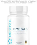 Revive Md Omega 3 Fish Oil Supplements For Men & Women - Omega 3 Softgels With Epa & Dha Fatty Acids For Healthy Skin & Joints Heart & Brain Support - Vegan-Friendly Gluten- - 120 Softgels