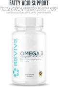 Revive Md Omega 3 Fish Oil Supplements For Men & Women - Omega 3 Softgels With Epa & Dha Fatty Acids For Healthy Skin & Joints Heart & Brain Support - Vegan-Friendly Gluten- - 120 Softgels