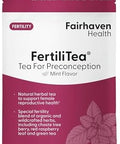 Fairhaven Health Fertilitea Organic Fertility Tea For Women To Support Reproductive Health Prenatal Herbal Tea To Support Menstrual Cycle & Hormone Balance Contains Vitex Mint 60 Servings