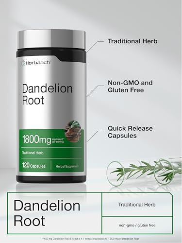 Horbaach Dandelion Root Supplement 120 Capsules