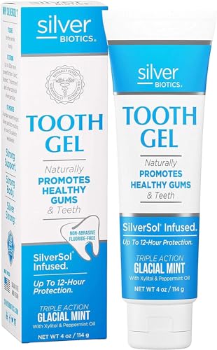 American Biotech Labs Silver Biotics Tooth Paste Silversol Ag'"O'" 20 Ppm Nanosilver Infused + Abovesea Coral Calcium Naturally Whitening Flouride Winter Mint 4 Oz