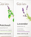 Gya Labs Patchouli Essential Oil For Diffuser & Lavender Oil Essential Oil For Diffuser Set - Aromatherapy Grade Essential Oils Set - 2X0.34 Fl Oz - Gya Labs