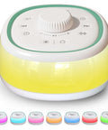 Donow White Noise Sound Machine With Light Bluetooth 30 Soothing Sounds Knob Volume Control 8 Colors Night Light With Memory Function Sleep Timer White Noise Machine For Sleeping Adults Baby