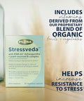 Flora Health Stressveda With Ksm66 Ashwagandha + Whole Food Vitamins B D C E Supports Stress Resistance & Energy Vegan & Gluten 30 Vegetarian Capsules