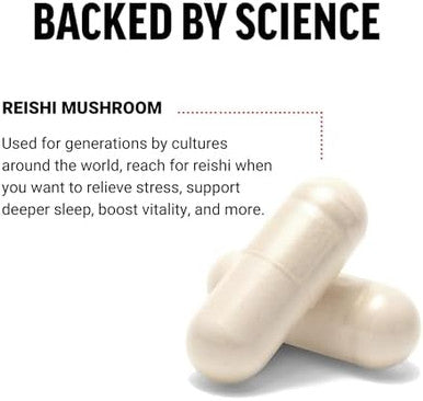 Force Factor Reishi Mushroom Supplement Stress Relief Supplement And Sleep Support Supplement Made With Reishi Mushroom Extract Vegan No Gelatin Nongmo 100 Vegetable Capsules
