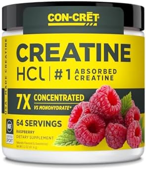 Concret Creatine Hcl Powder Muscle Cognitive Cellular Energy Support No Bloating Or Cramps Usa Made & Nsf Lemon Lime (64 Serving)