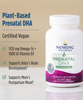 Nordic Naturals Vegan Prenatal Dha Unflavored - 60 Soft Gels - 500 Mg Plant-Based Dha - Supports Brain Development In Babies & Healthy Pregnancy - Non-Gmo 30 Servings