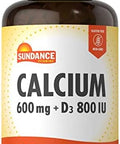 Sundance Calcium With Vitamin D3 600Mg 200 Caplets Vegetarian Nongmo And Gluten Supplement