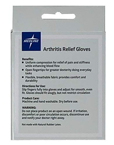 Curad Arthritis Relief Compression Gloves Large Gray 1 Pair