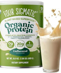 Four Sigmatic Organic Vegan Protein Powder 18G Plantbased Protein Per Serving Gluten Dairy Soy Nongmo With No Filler Ingredients 21.16Oz 15 Servings Sweet Vanilla