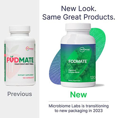 Microbiome Labs Fodmate Digestive Enzymes For Women & Men 120 Capsules