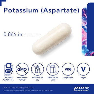 Pure Encapsulations Potassium aspartate 90 vcaps