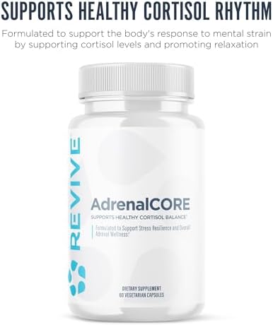 Revive Md Adrenal Support Supplements For Fatigue Natural Cortisol Manager & Supplement With Rhodiola Rosea & Ashwagandha Promotes Energy Levels & Mental Performance Men & Women 30 Servings