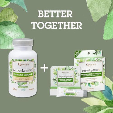 Quantum Health Super Lysine+ / Advanced Formula Lysine+ Immune Support With Vitamin C, Echinacea, Licorice, Propolis, Odorless Garlic (90 Tablets)
