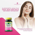 Biotin 10000mcg Softgels 120 Count Biotin 10000mcg Hair Skin Nails Health Dietary Supplement + 7 Day Pill Organizer Included (Pack of 1)