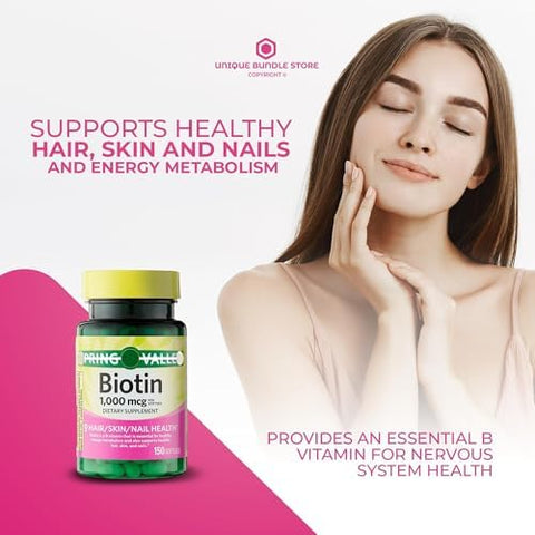 Biotin 10000mcg Softgels 120 Count Biotin 10000mcg Hair Skin Nails Health Dietary Supplement + 7 Day Pill Organizer Included (Pack of 1)