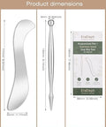 Eraeleph 2 In 1 Acupressure Pen And Scraper Set Stainless Steel Muscle Scraper Tool Body Gua Sha Tool For Physical Therapy Deep Tissue Massage Myofascial Release Tool