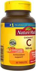 Nature Made Chewable Vitamin C 500 Mg Tablets 60 Count To Help Support The Immune System (Pack Of 3)