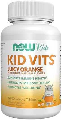 Now Kids Supplements Kid Vits Multivitamin Juicy Orange 120 Chewable Tablets